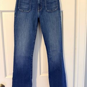 MOTHER Patch Pocket Jeans in Deep Blue size 27